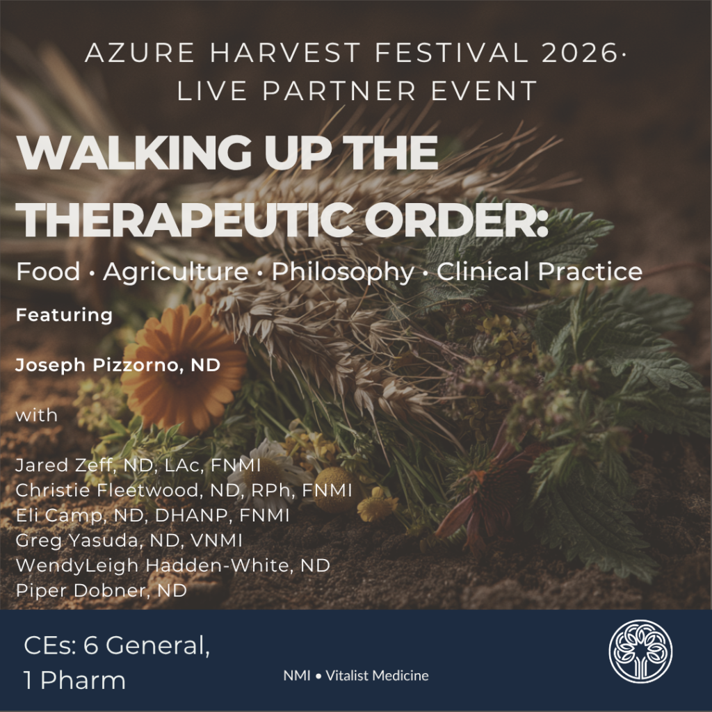 Azure Harvest Fest 2026 – “Walking Up The Therapeutic Order”